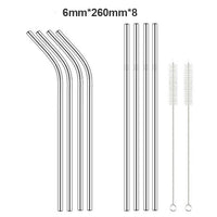 Reusable Stainless Steel Drinking Straw with Cleaner Brush