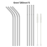 Reusable Stainless Steel Drinking Straw with Cleaner Brush