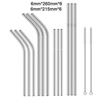 Reusable Stainless Steel Drinking Straw with Cleaner Brush