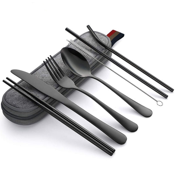 Reusable Silverware with Portable Case