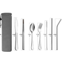 Reusable Silverware with Portable Case