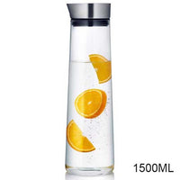 900-1800ML Thickened Glass Carafe With Stainless Steel Lid