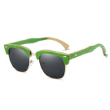 Round Wooden Polarized Sunglasses